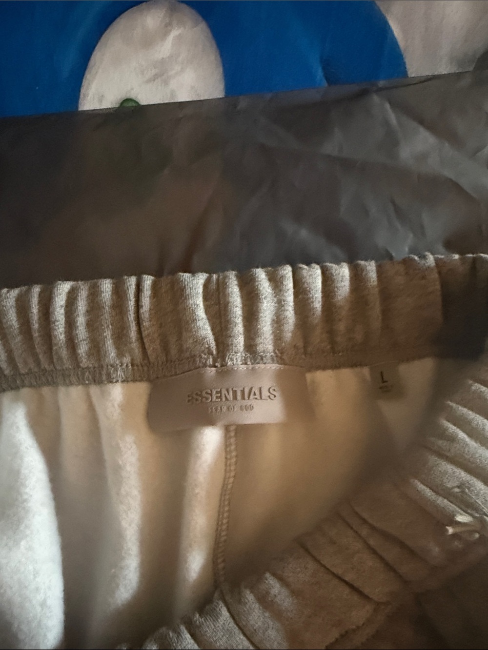 Essentials Grey Fleece Drawstring Shorts - Picture 6 of 6